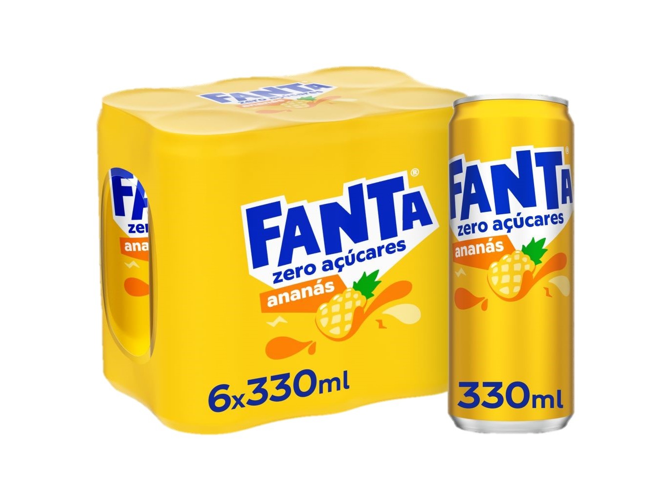 REFRIGERANTE COM GÁS FANTA ANANÁS 6X0.33L