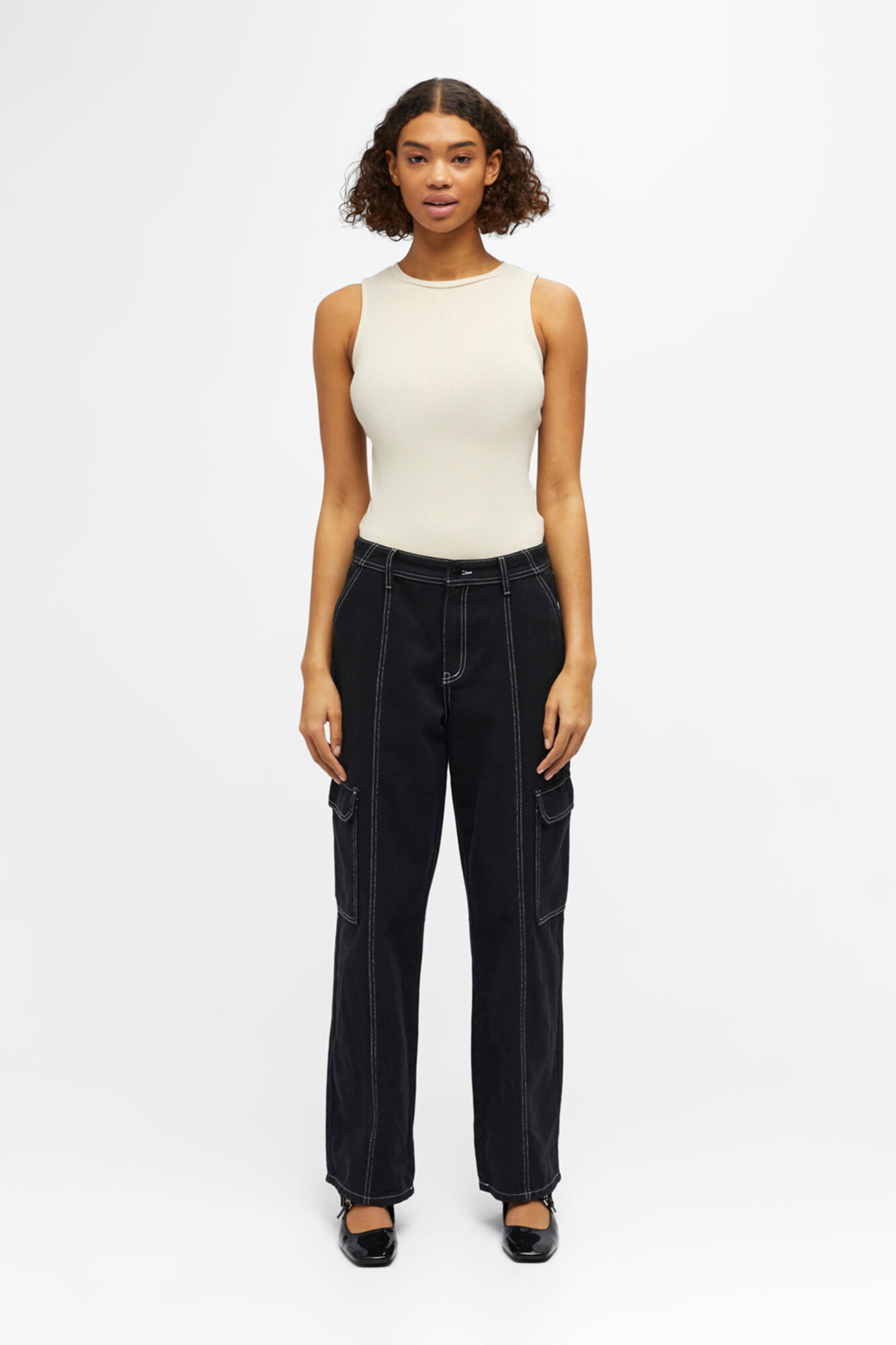 Blusa sem mangas - Cinza