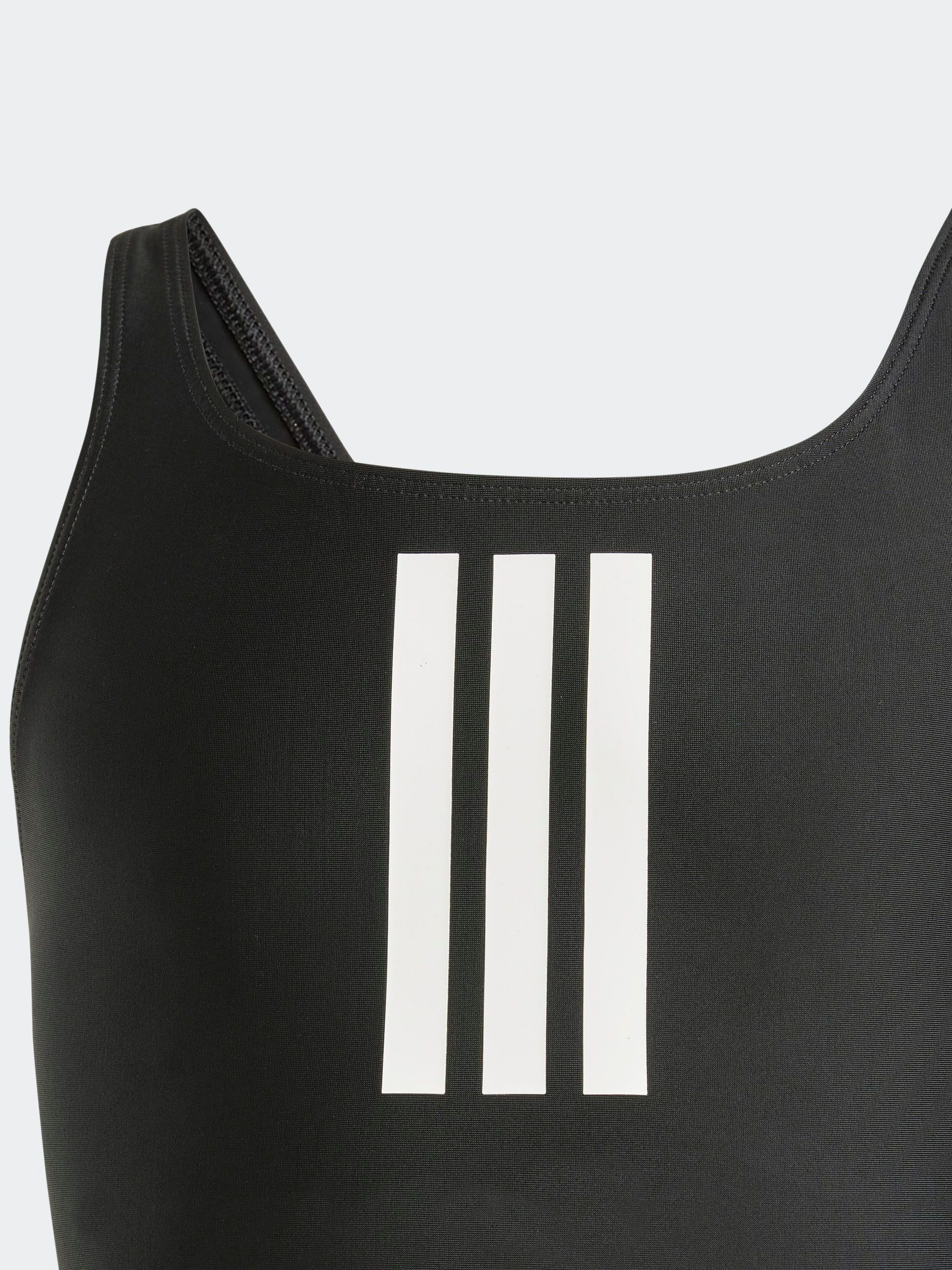 Zwart/wit - adidas 3-Stripes Kids Swimsuit