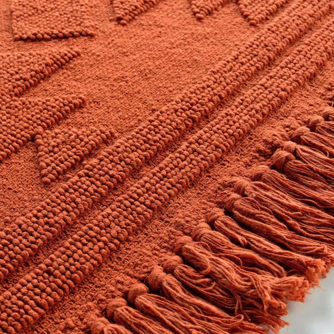 Tapis de salon coton (60 x 90 cm) Cilaos Terracotta