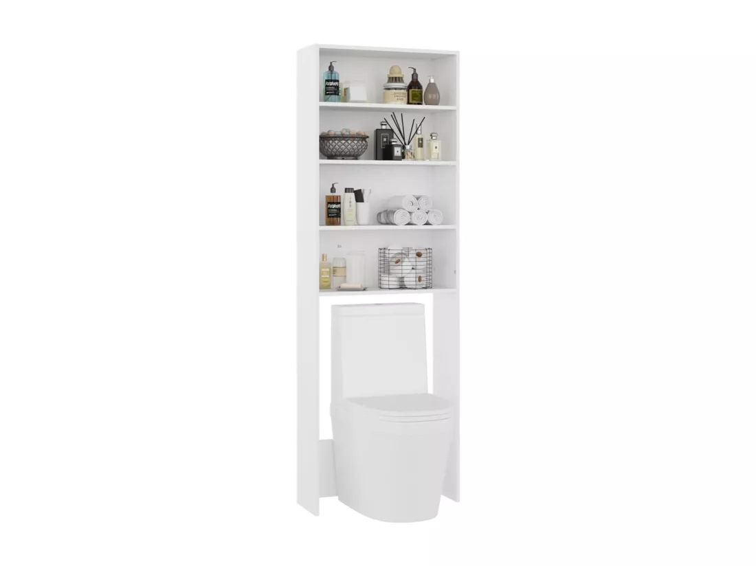 Meuble pour machine à laver Blanc 64x24x190 cm