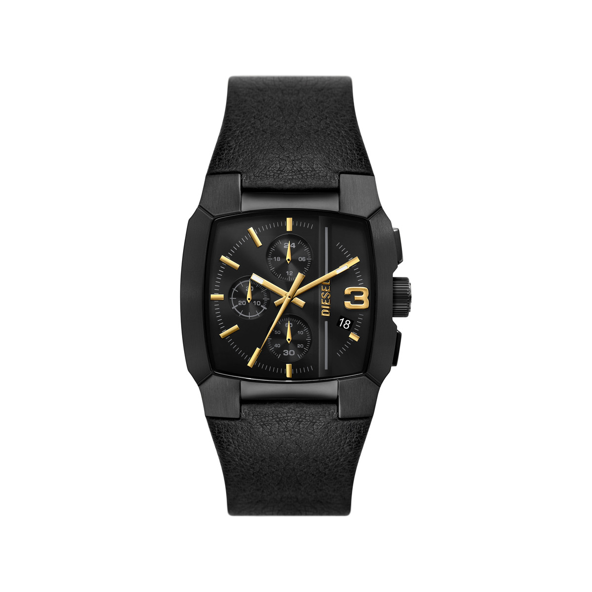 Montre DIESEL cliffhanger homme bracelet cuir noir