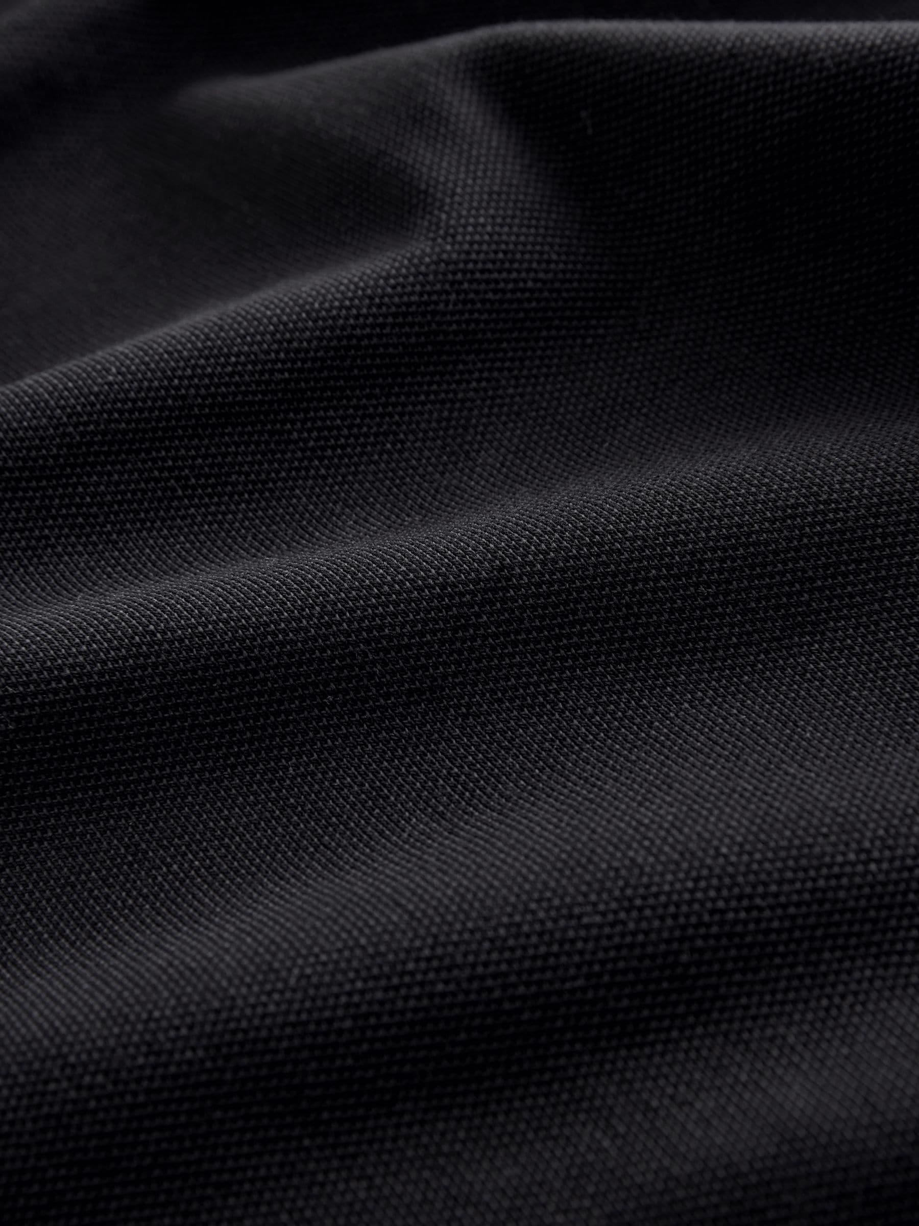 Zwart - Slim Fit - Piqué polo met lange mouwen