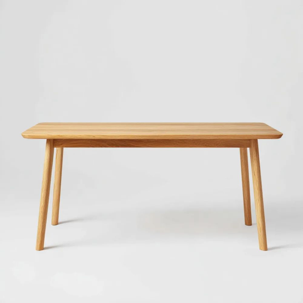 Esstisch aus massivem Eichenholz 180x90x75 cm - Natur - Skandinavische