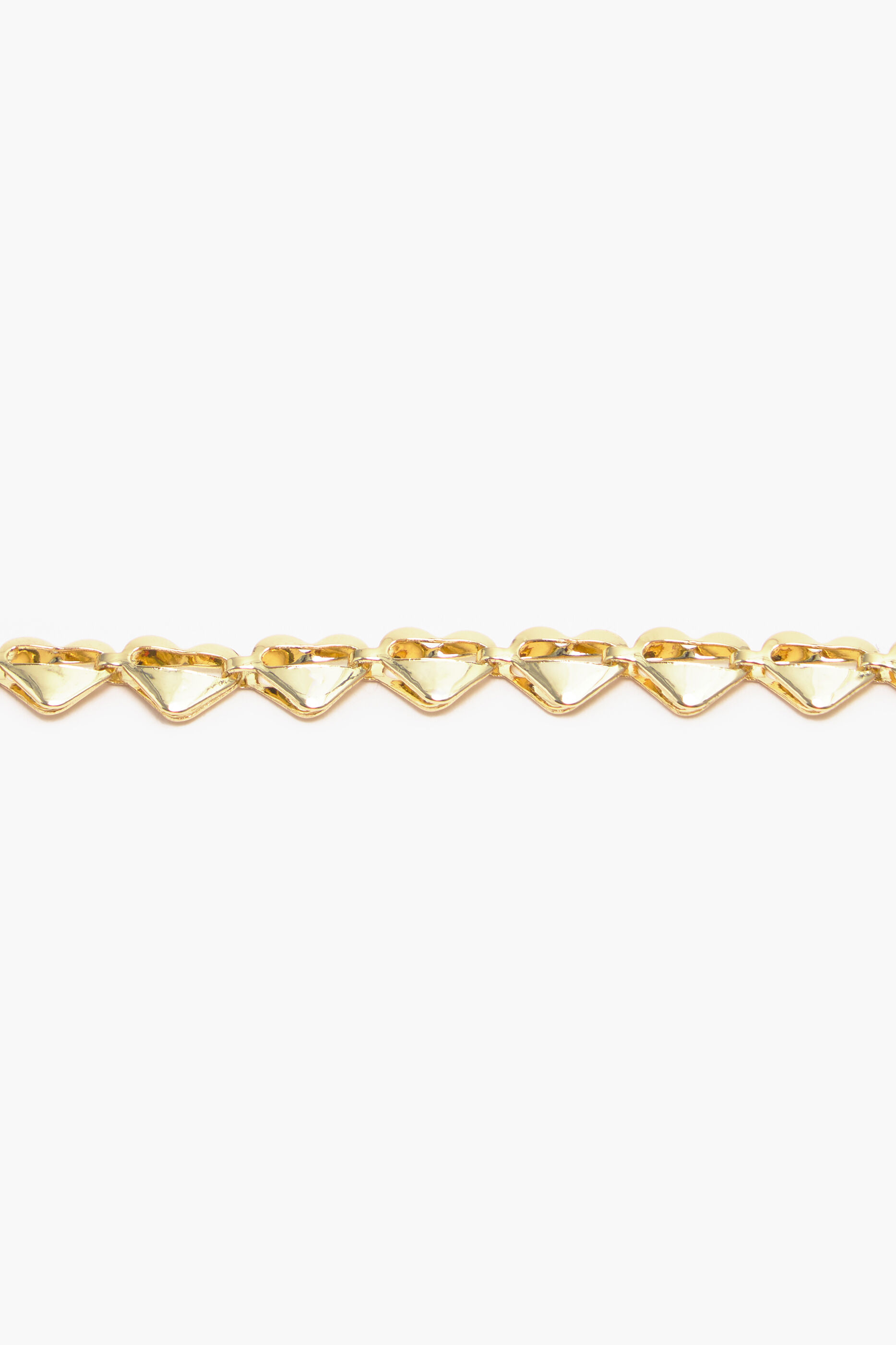 Pulseira de coração dourada