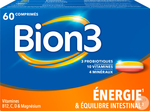 Bion 3 Énergie Vitamines et Probiotiques 60 Comprimés