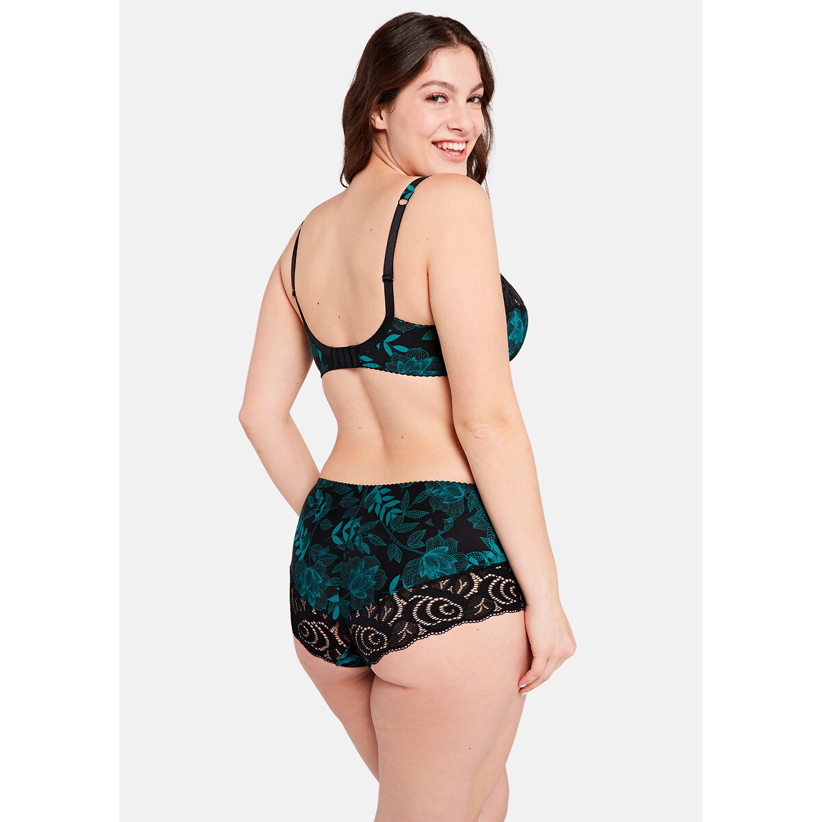 SANS COMPLEXE<br>Calça hipster em renda e microfibra Amélie