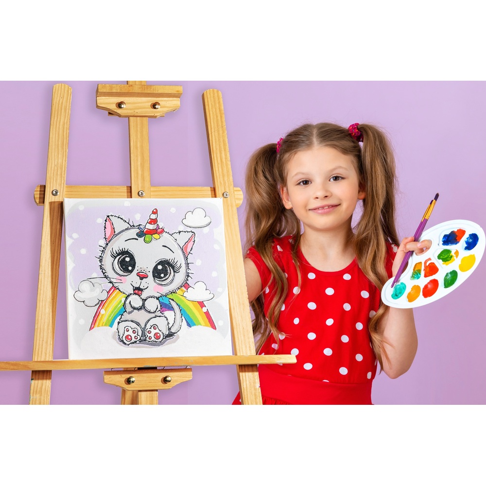 Craft Buddy Kätzchen Regenbogen Malen nach Zahlen Malset