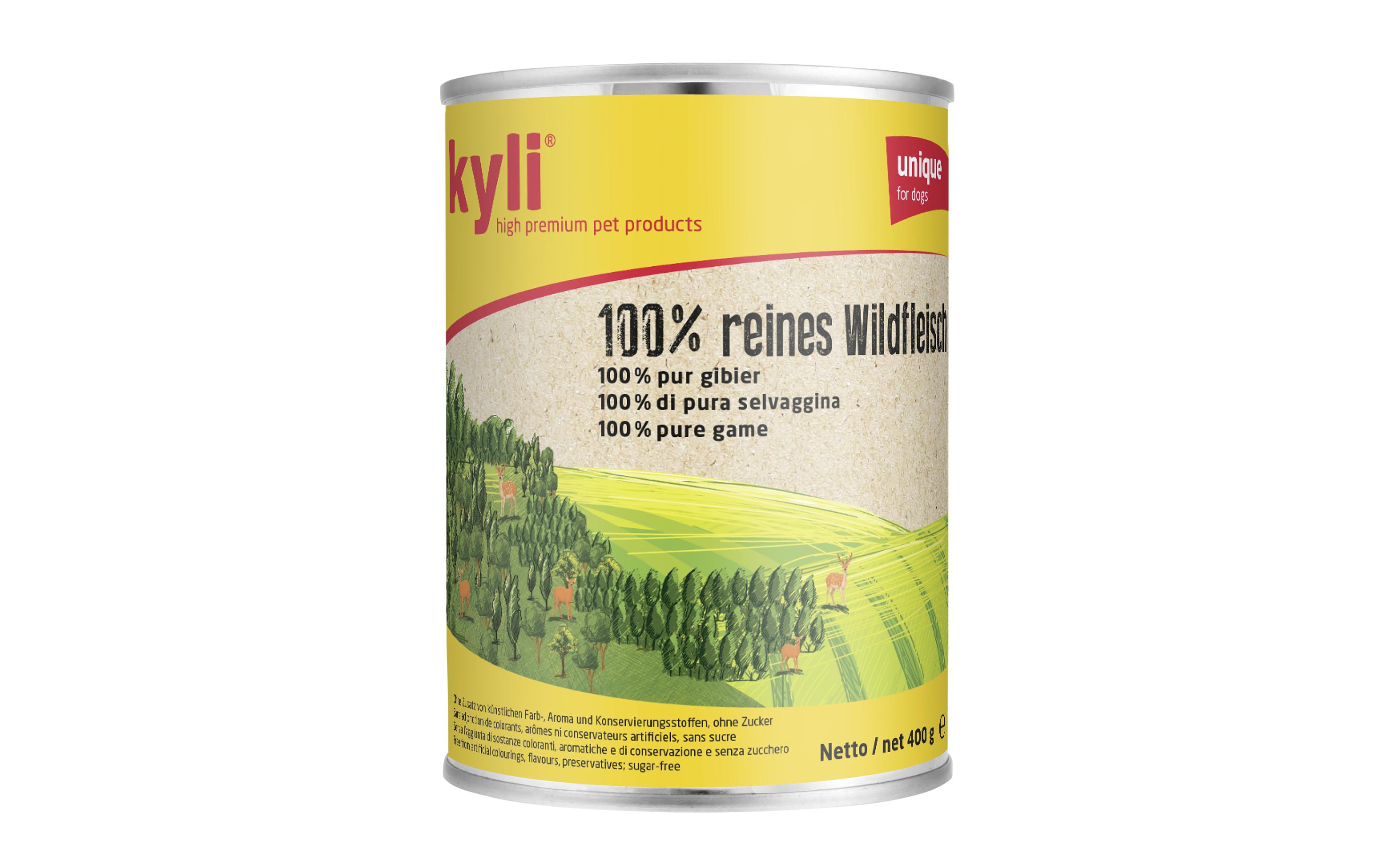 Nassfutter 100% Wildfleisch, 6 x 800 gErgänzungsfutter für Hunde