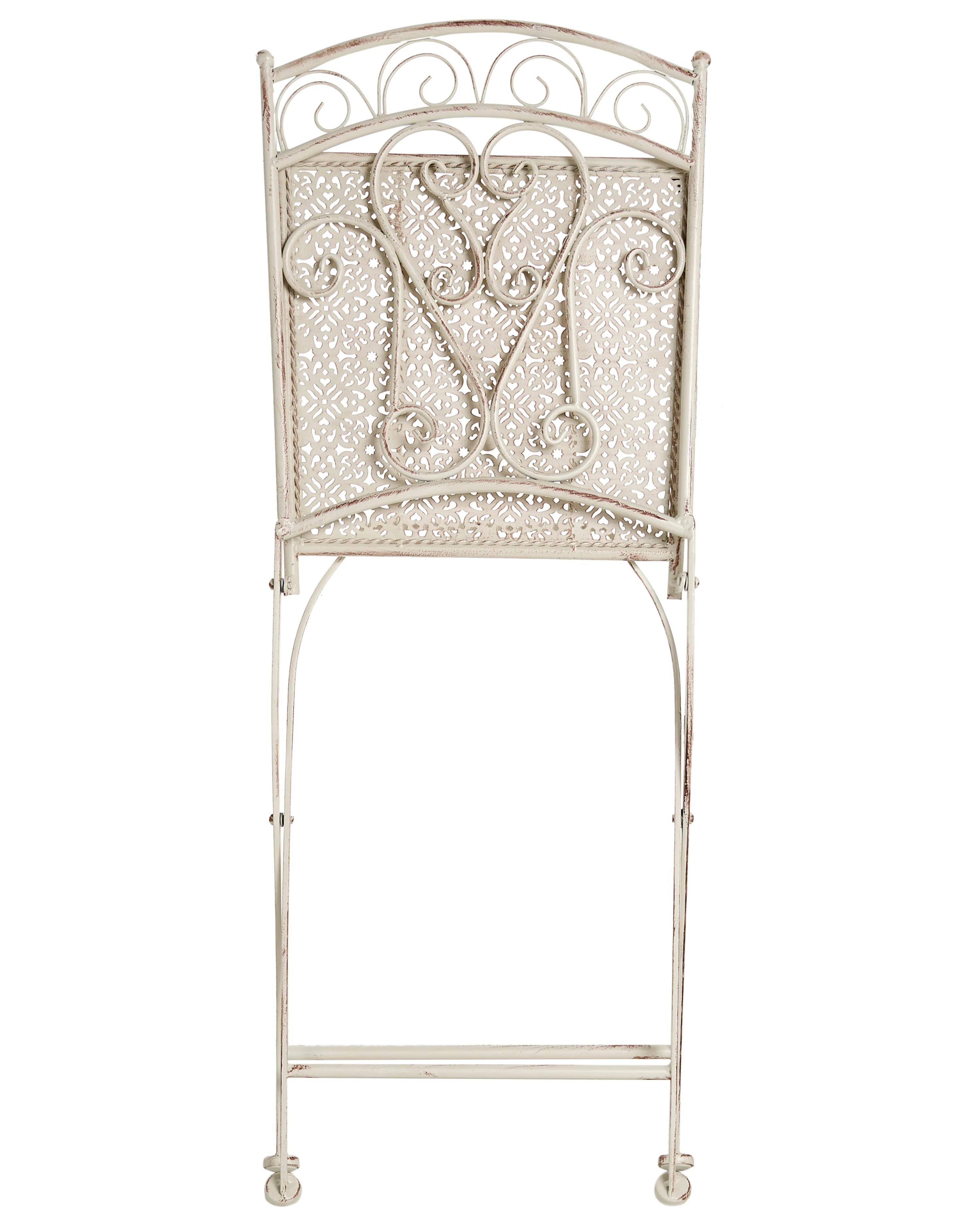 Set van 2 tuinstoelen JUINA inklapbaar Metaal Lichtbeige