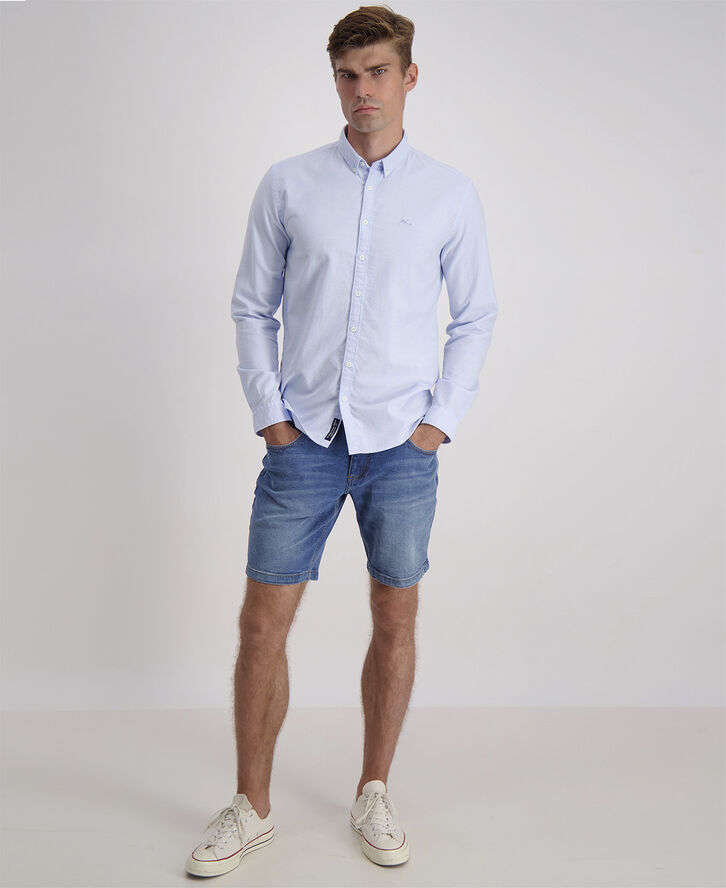 Lindbergh Solid oxford shirt L/S Blå