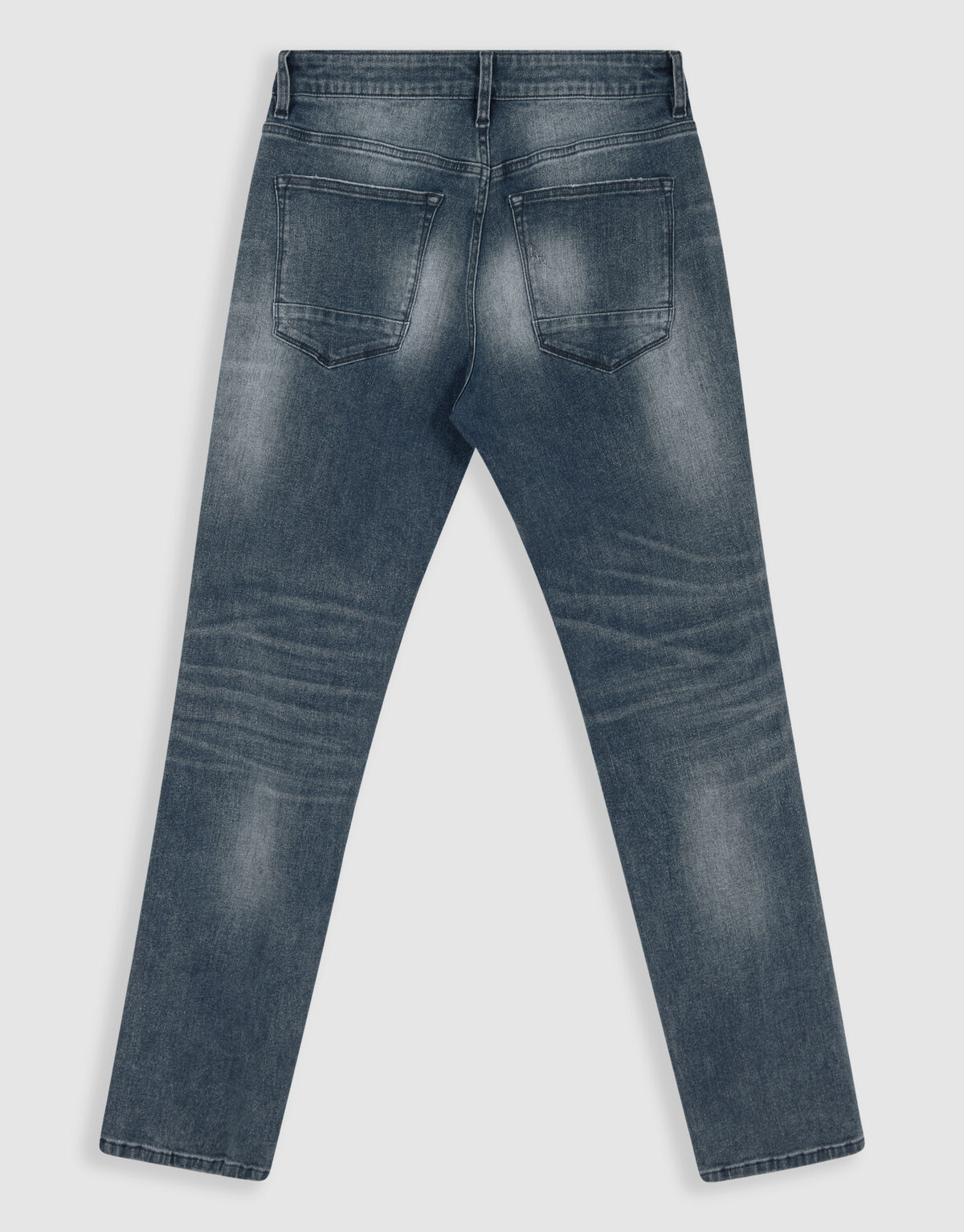 Slim Straight Fit Jeans Blauw/Grijs L32