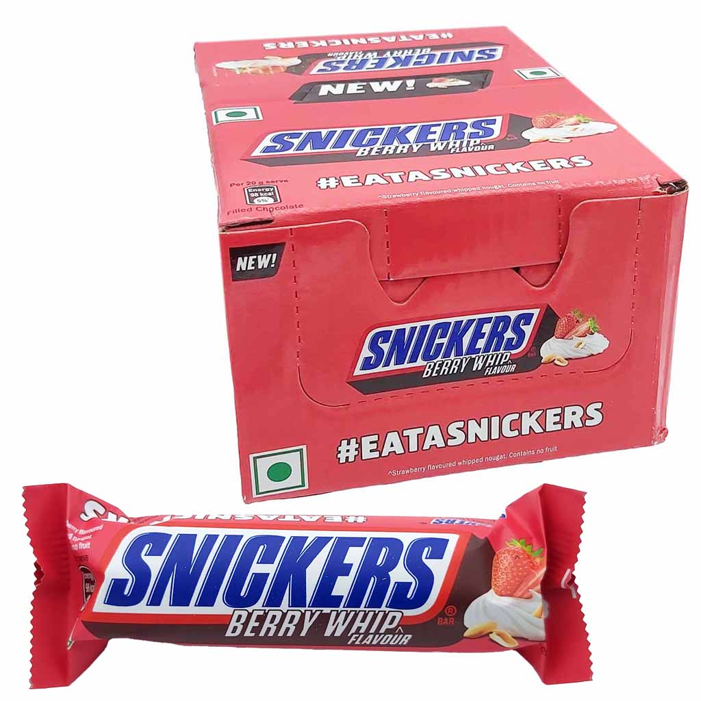 Snickers Indien Berry Whip Flavour Schokoriegel 15x40g=600g MHD:2.5.25