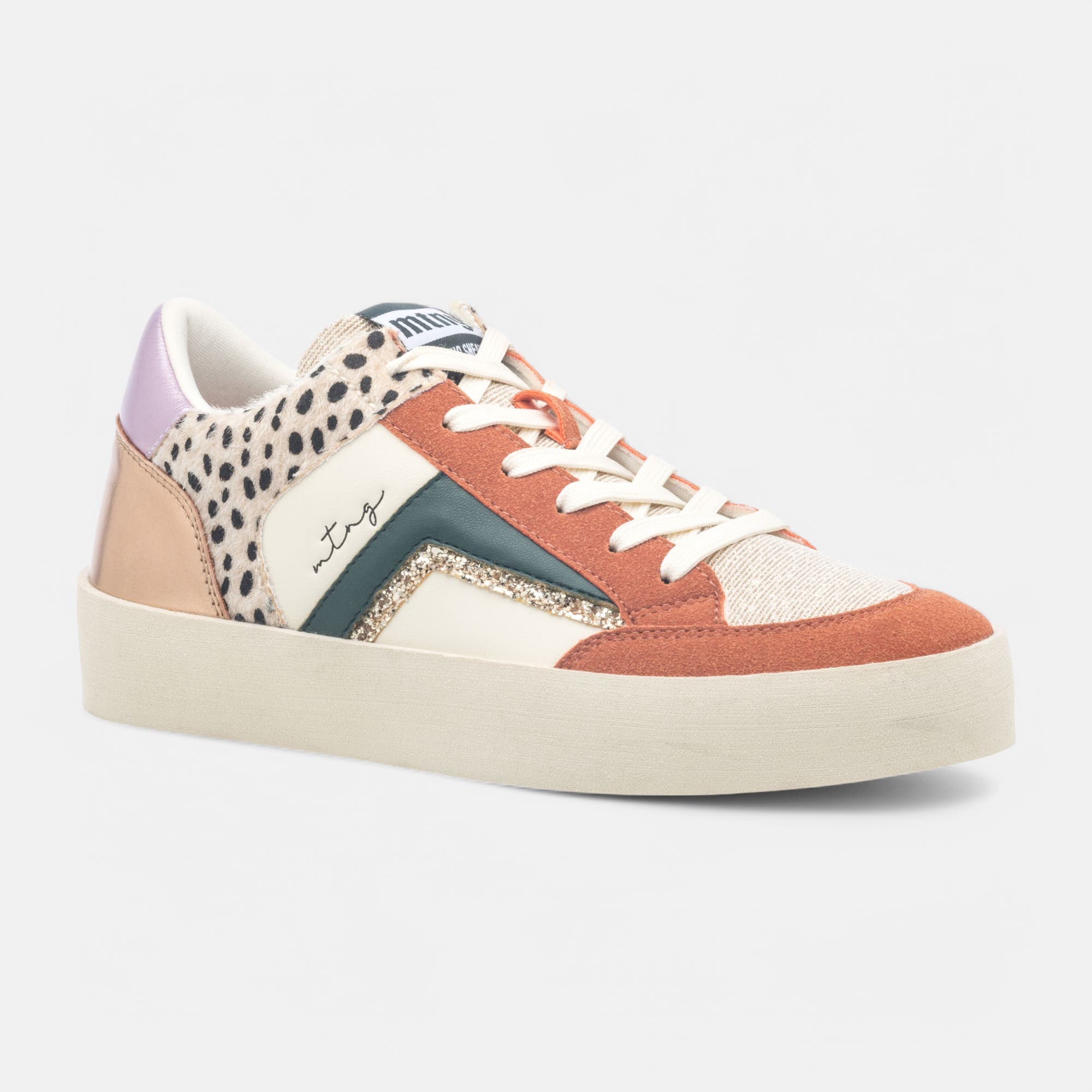 Baskets basses Femme corail