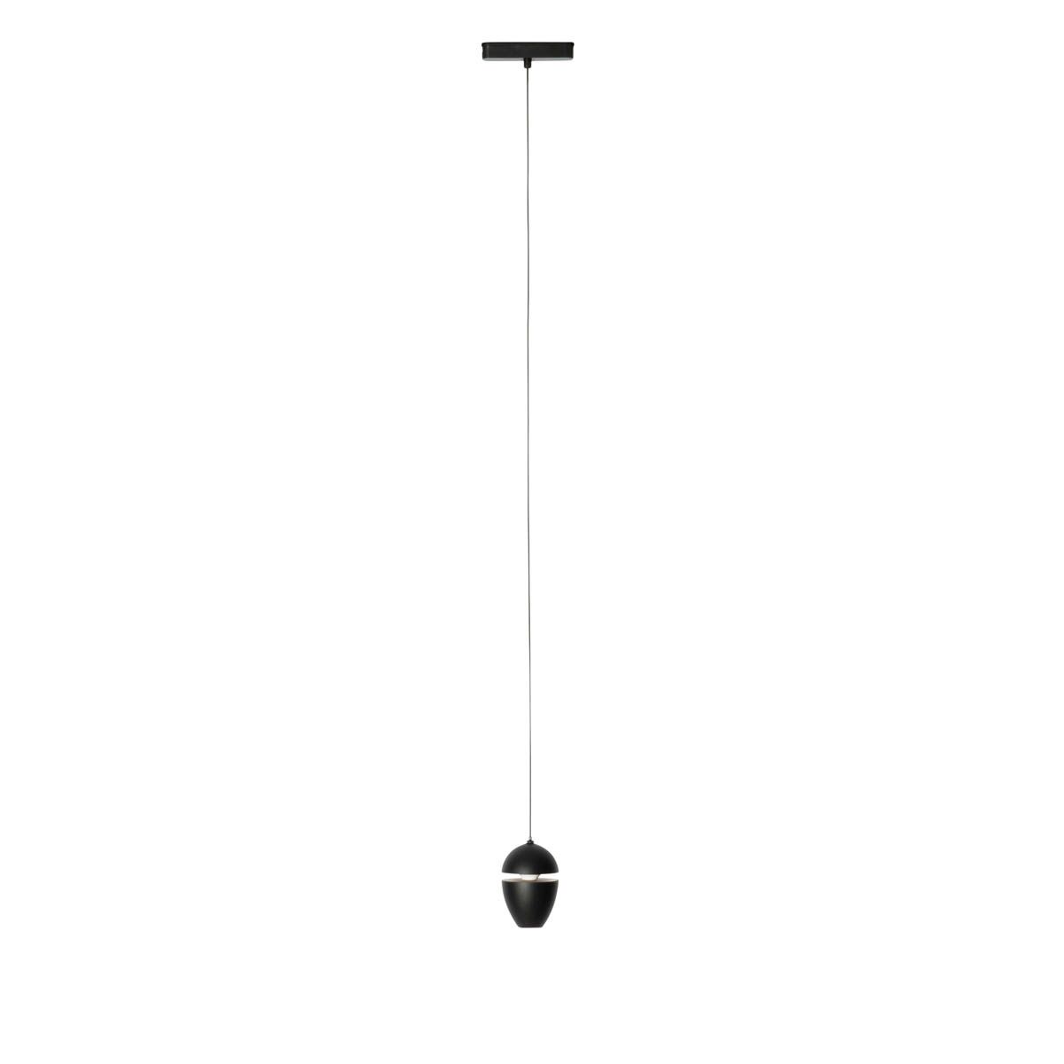 Moderne hanglamp zwart voor railsysteem 1-fase incl. LED - Magnetic Eggy