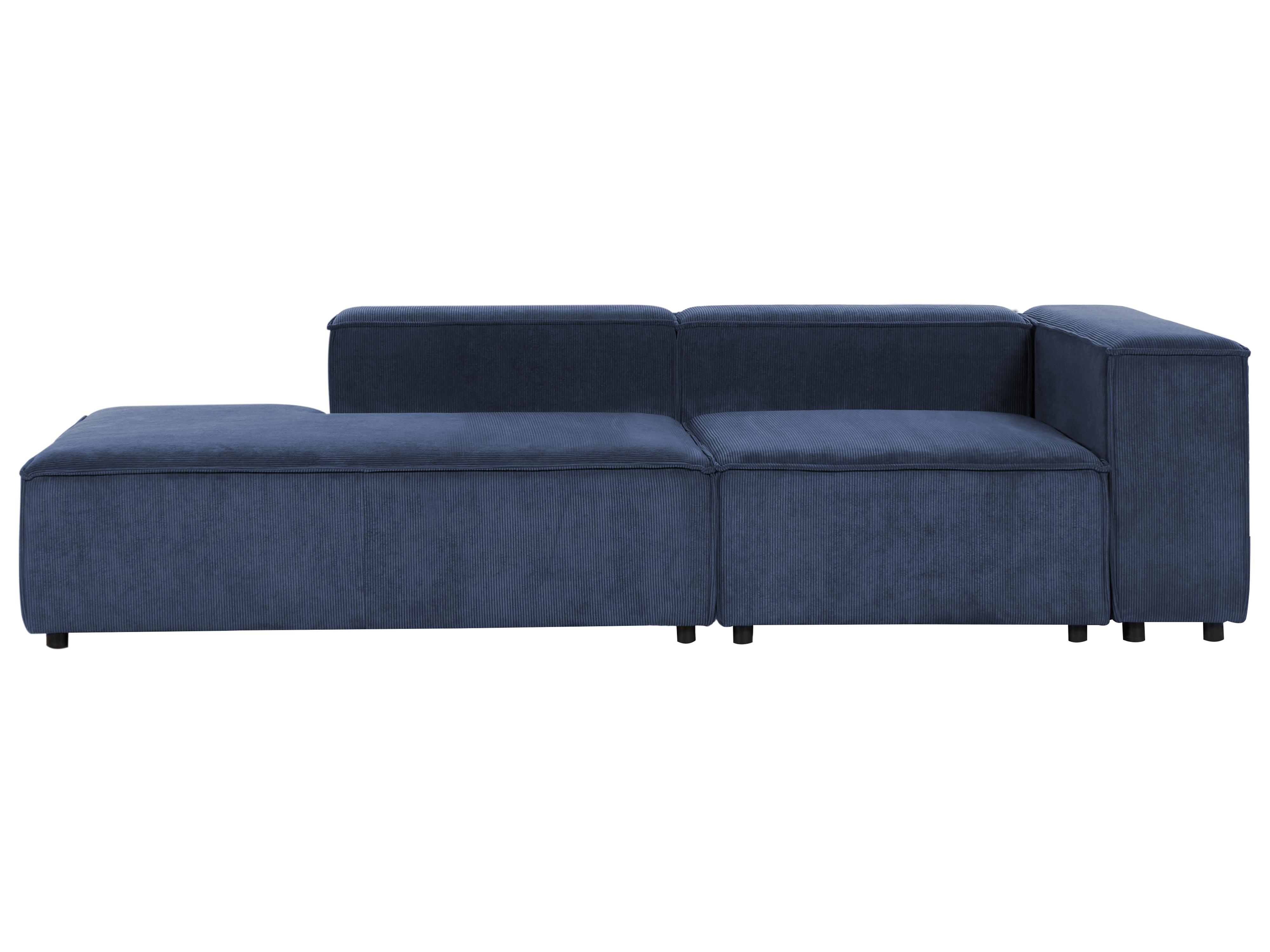 Modulaire hoekbank 5-zits ARDAL Corduroy Donkerblauw rechtszijdig
