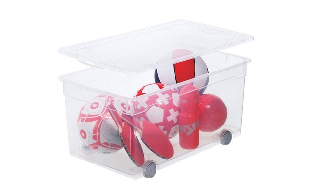 ROTHO Aufbewahrungsbox »Clearbox mit Rollen 63 Liter«