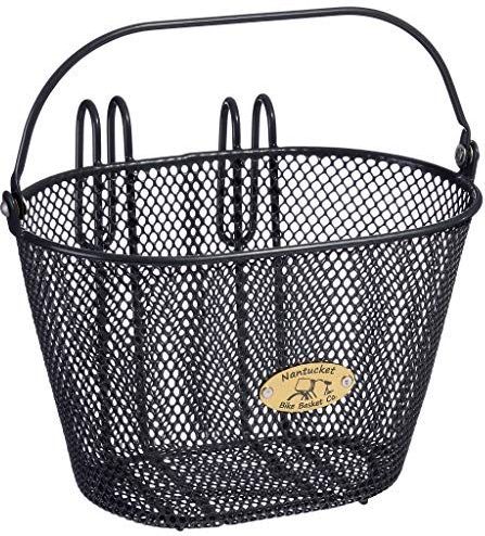 Nantucket Bike Basket Co. Surfside Child Wire Basket, Charcoal Gray fietsmand, donkergrijs, 24 x 17 x 16 cm