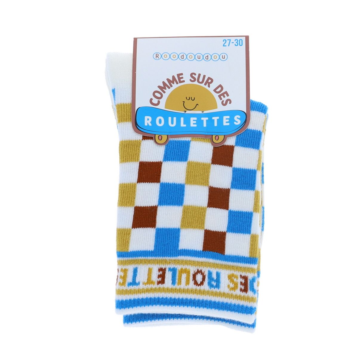 Chaussettes damier roulettes - Skate park