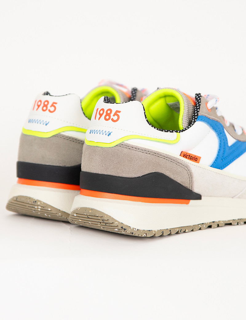VICTORIA BASKETS HOMME LEGGERA NEON TOUCH BLANCO