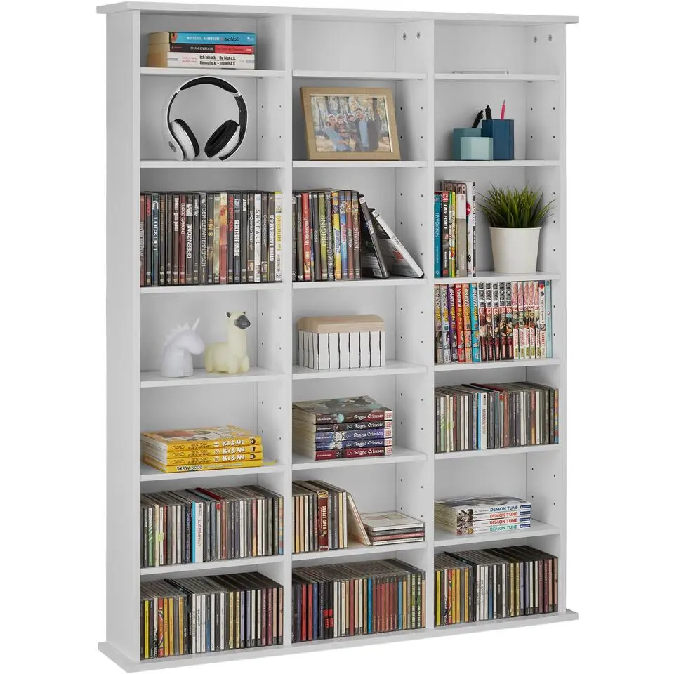 tectake Kast Stevie 105,5x19x136,5cm, Mat Wit