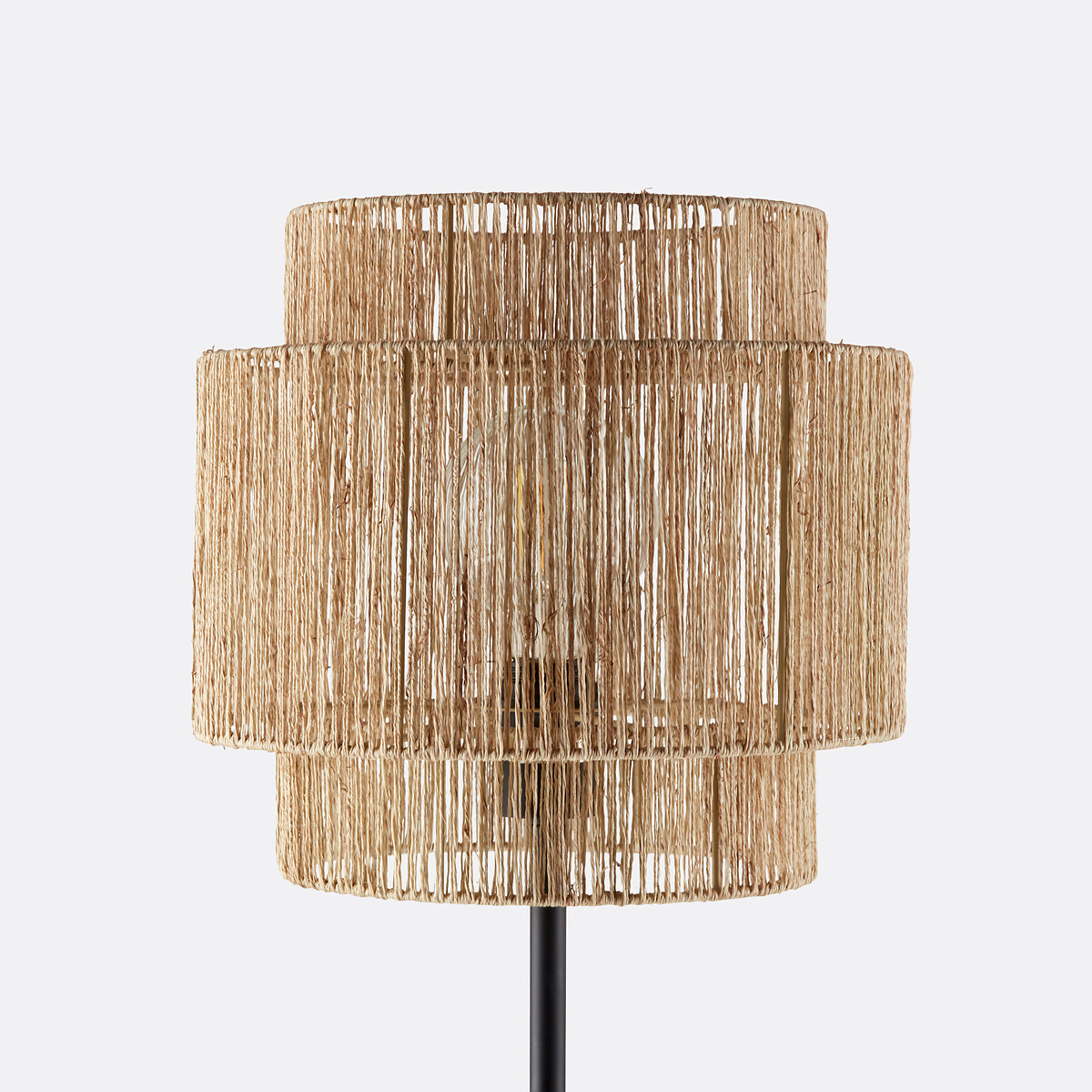 LA REDOUTE INTERIEURS<br>Luminária de chão em ferro e cânhamo, Yaku