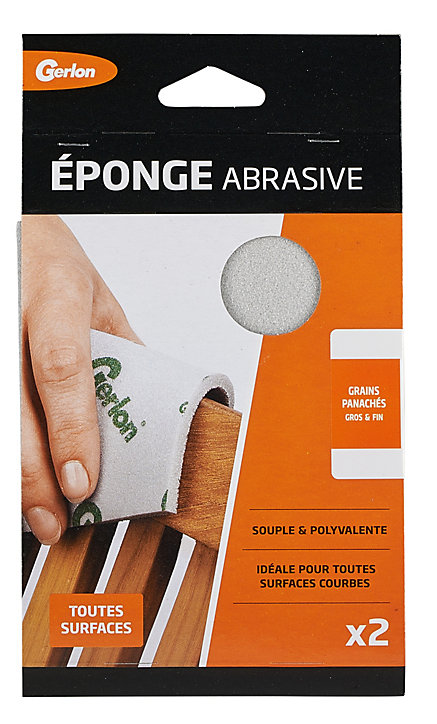 Lot 2 éponges abrasives grains panachés