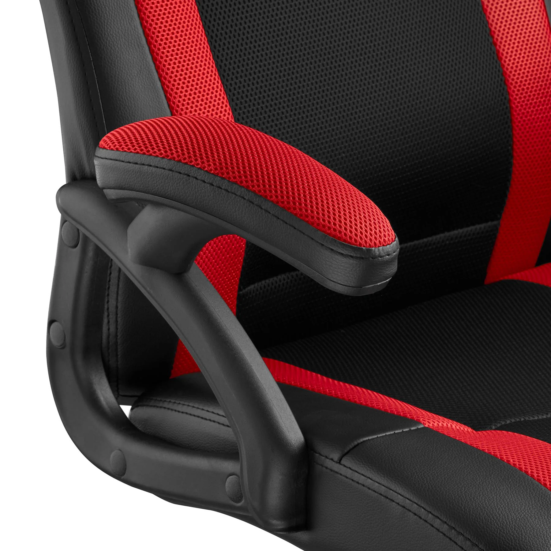 tectake® Bürostuhl, ergonomische Form, Kunstlederbezug mit Mesh-Gewebe, Belastbarkeit 120 kg