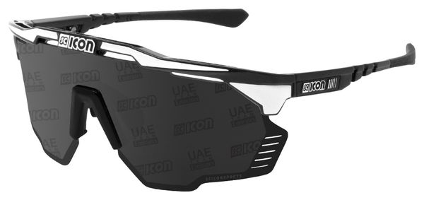 Scicon Sports Aeroshade Kunken Monogram Lunettes De Soleil De Performance Sportive (Scnpp Multimiror Silver Eau Monogramme/Boulon Blanc Brillant)