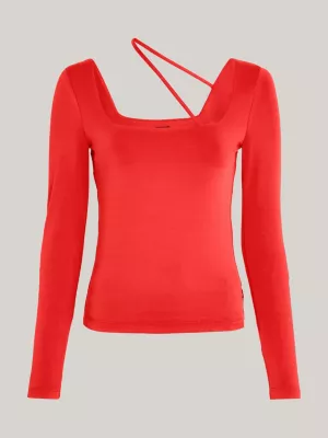 Blusa de manga comprida com várias alças