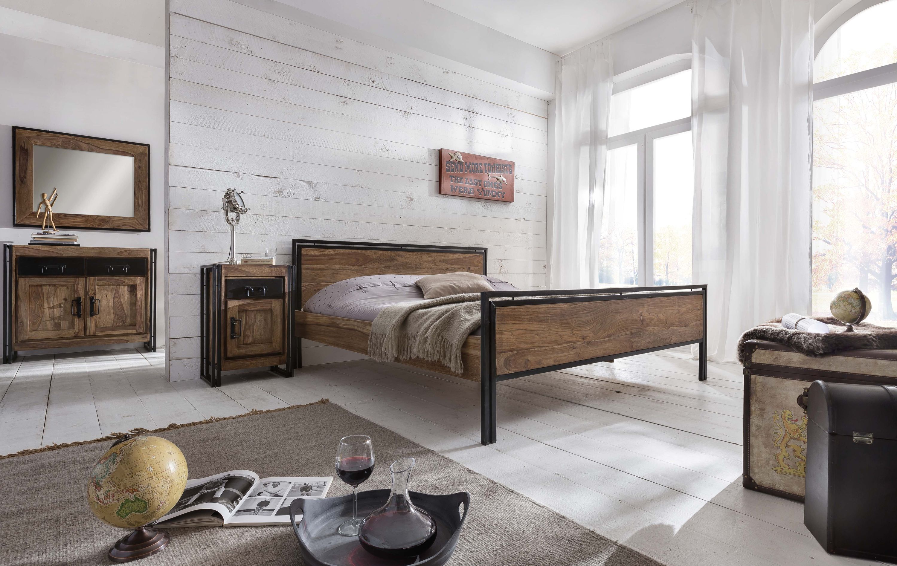 Kommode PANAMA Akazie Schubladenschrank Sideboard Wohnzimmer Esszimmer Schrank