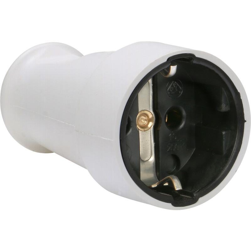 Contrastekker RA PVC Wit