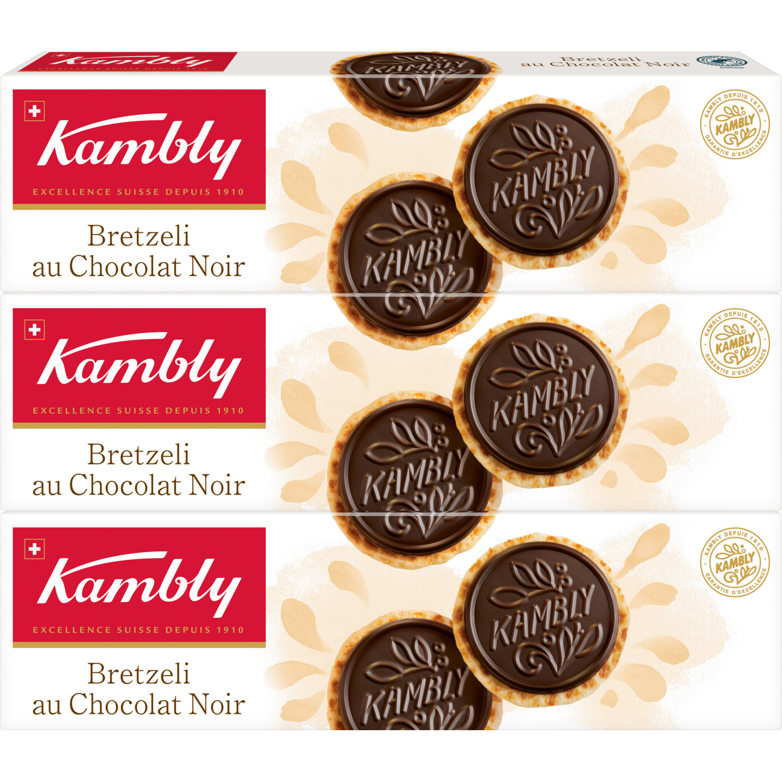 Kambly Bretzeli au Chocolat Noir 3 x 100 g