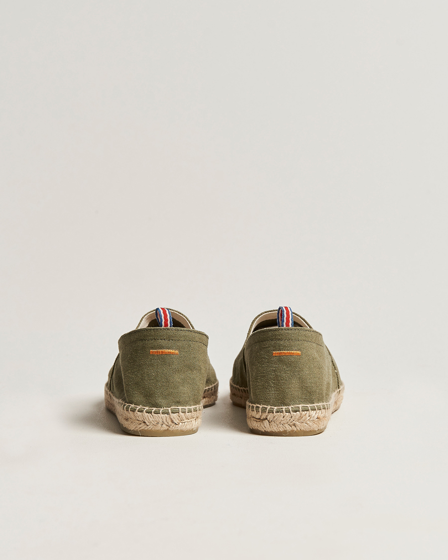 Castañer Pablo Washed Canvas Espadrilles Olive