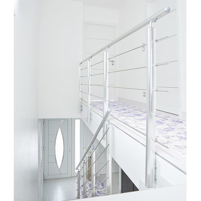 INOLINE leuningset 2m montageklaar van aluminium - kleur aluminium, zijmontage