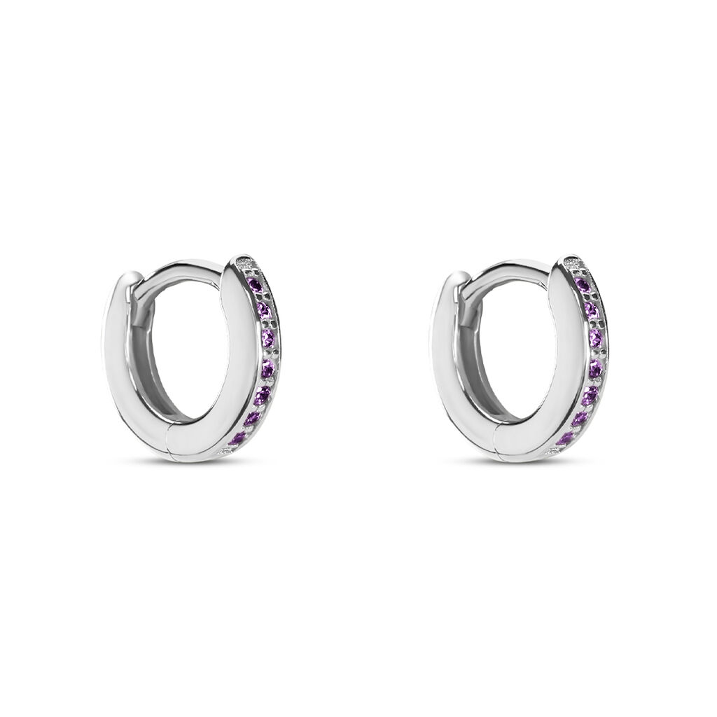 Créoles Rio Argent Blanc Oxyde De Zirconium