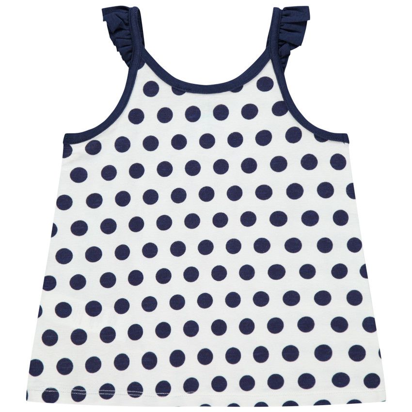 Débardeur à pois print Minnie Disney - Blanc
