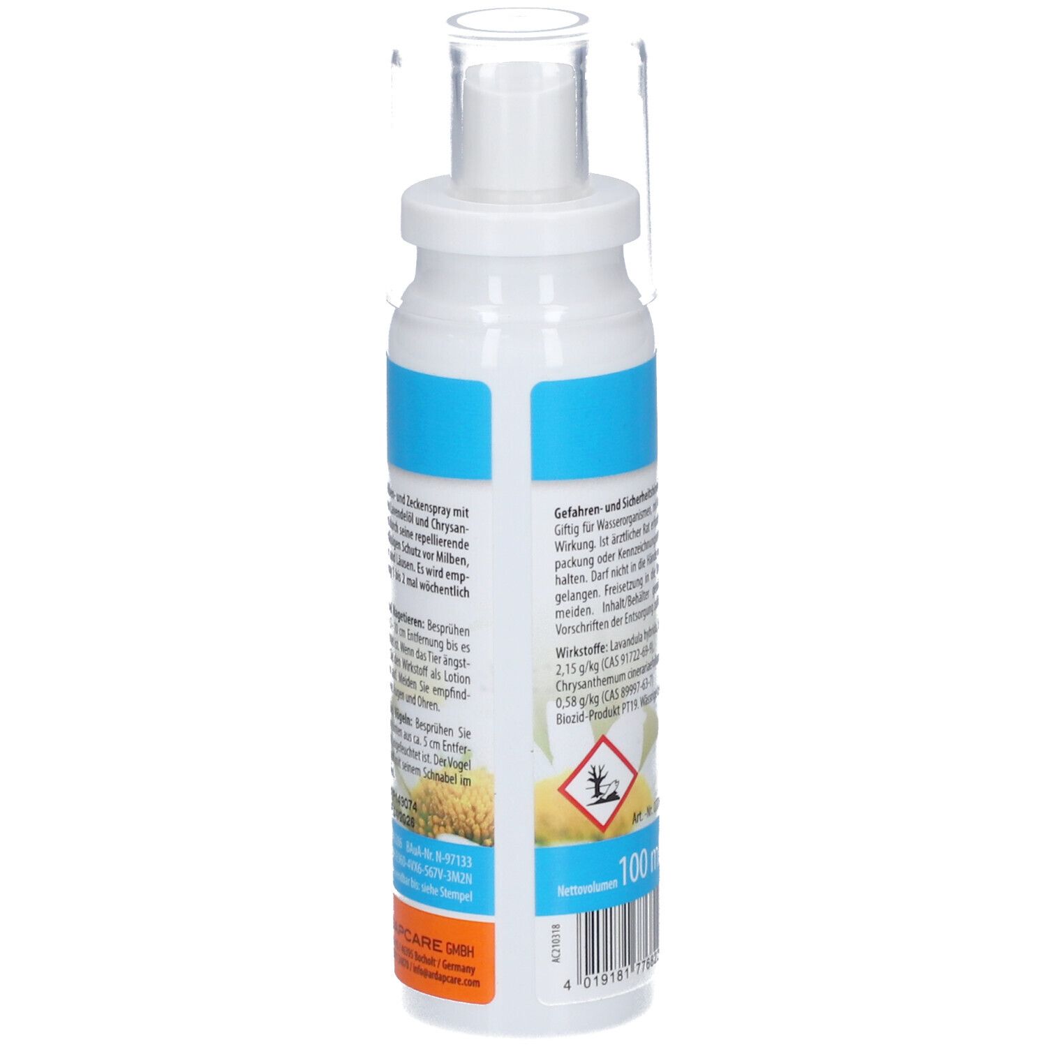 ARDAP Milben- und Zeckenspray für Kleintiere und Vögel
