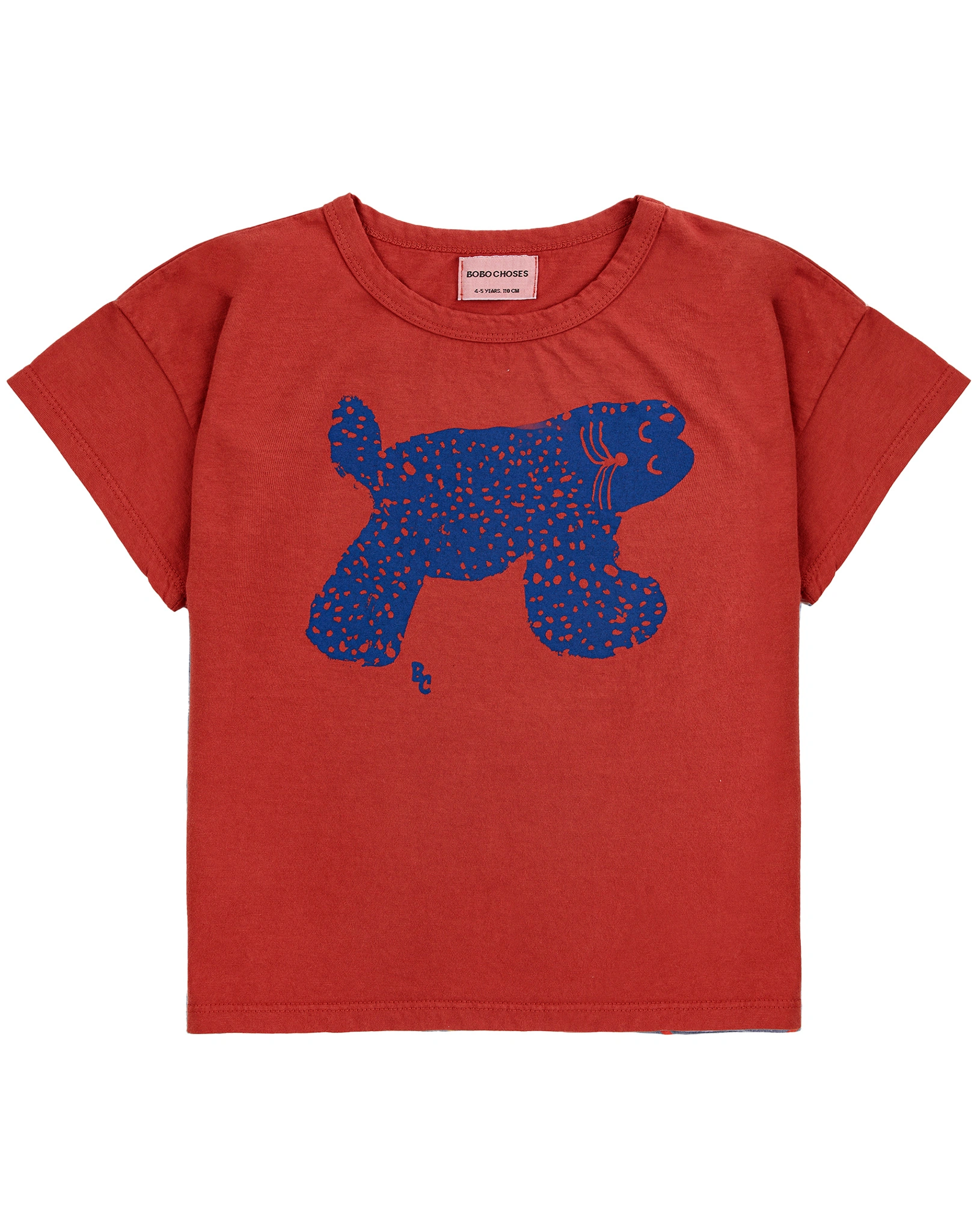 T-Shirt BIG CAT in burgundy red
