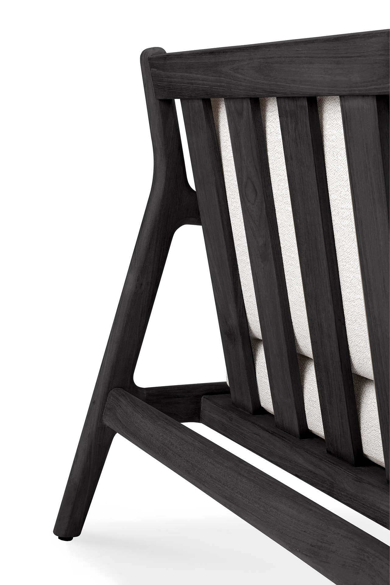 Teak Jack sofa 265cm - zwart - compleet - off white kussen