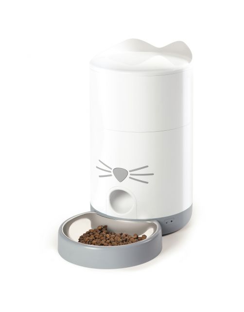 Catit Pixi Smart Feeder - Kattenvoerbak - 19x19x34 cm Wit