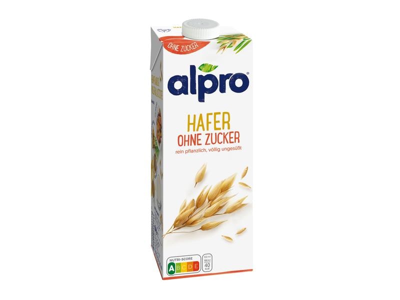 Alpro Haferdrink ohne Zucker 1 l Ungesüsstes Getränk auf Basis von Hafer