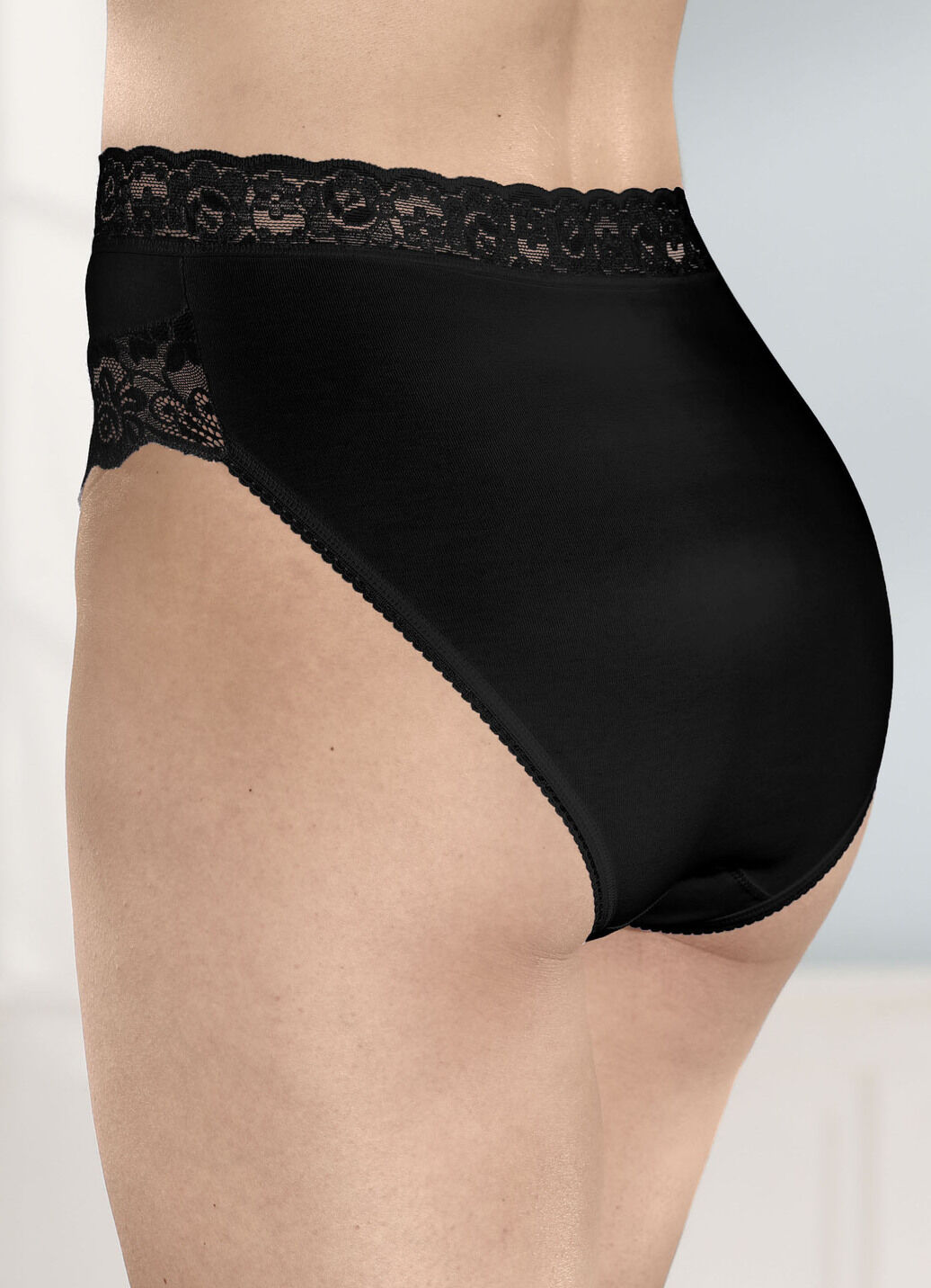 Viererpack Slips mit elastischer Spitze