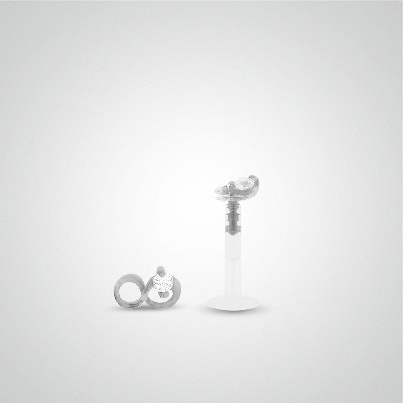 Piercing conch infini en or blanc