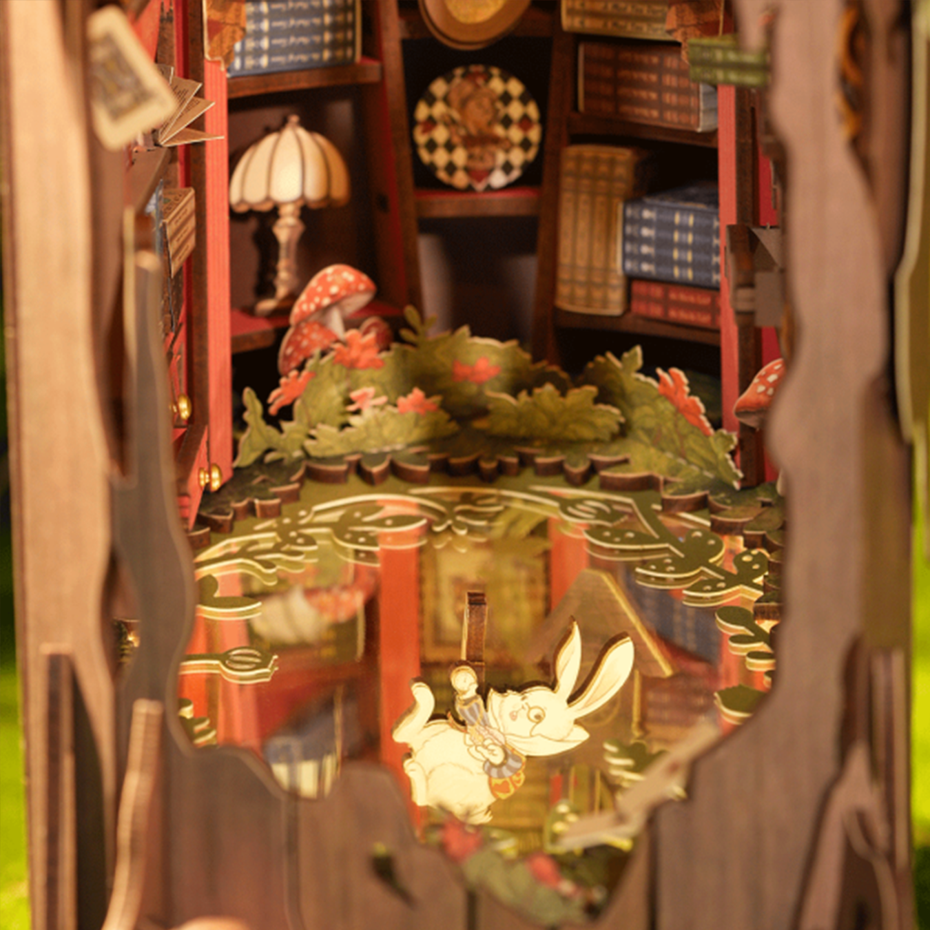 (300-tlg. Set) Rolife Book Nook Modell Bausatz DIY Miniatur Haus mit Licht Home Deko Buchstütze für Erwachsene (TGB12) - Fall Into Wonder