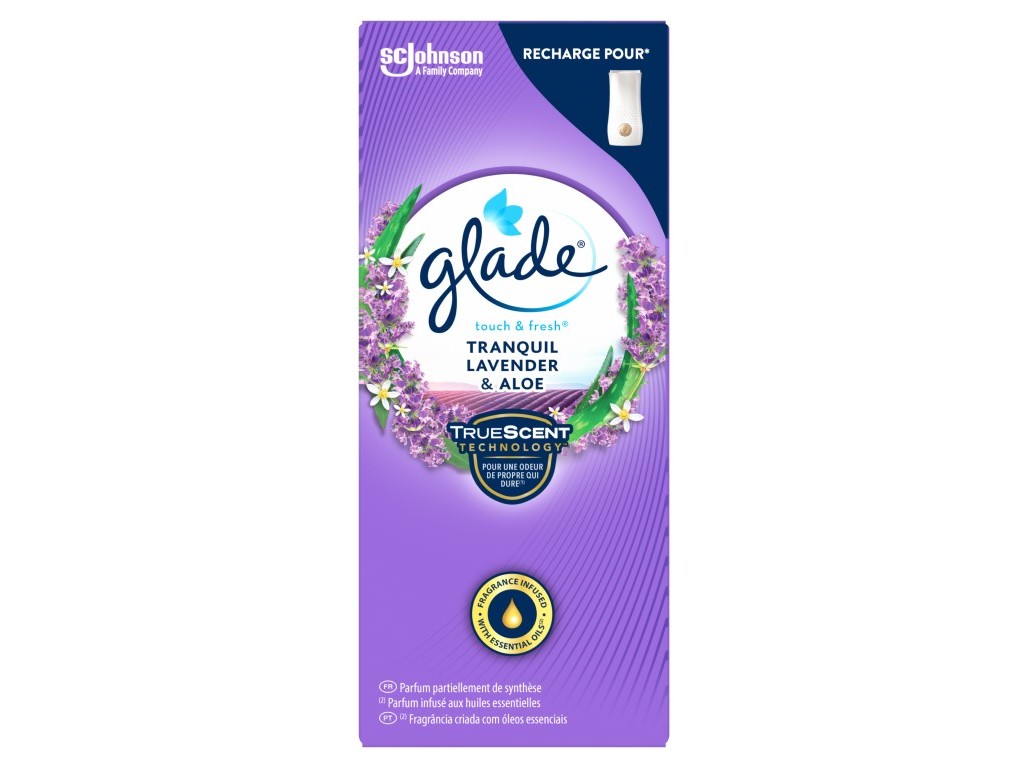 AMBIENTADOR GLADE RECARGA TOUCH & FRESH LAVANDA10ML