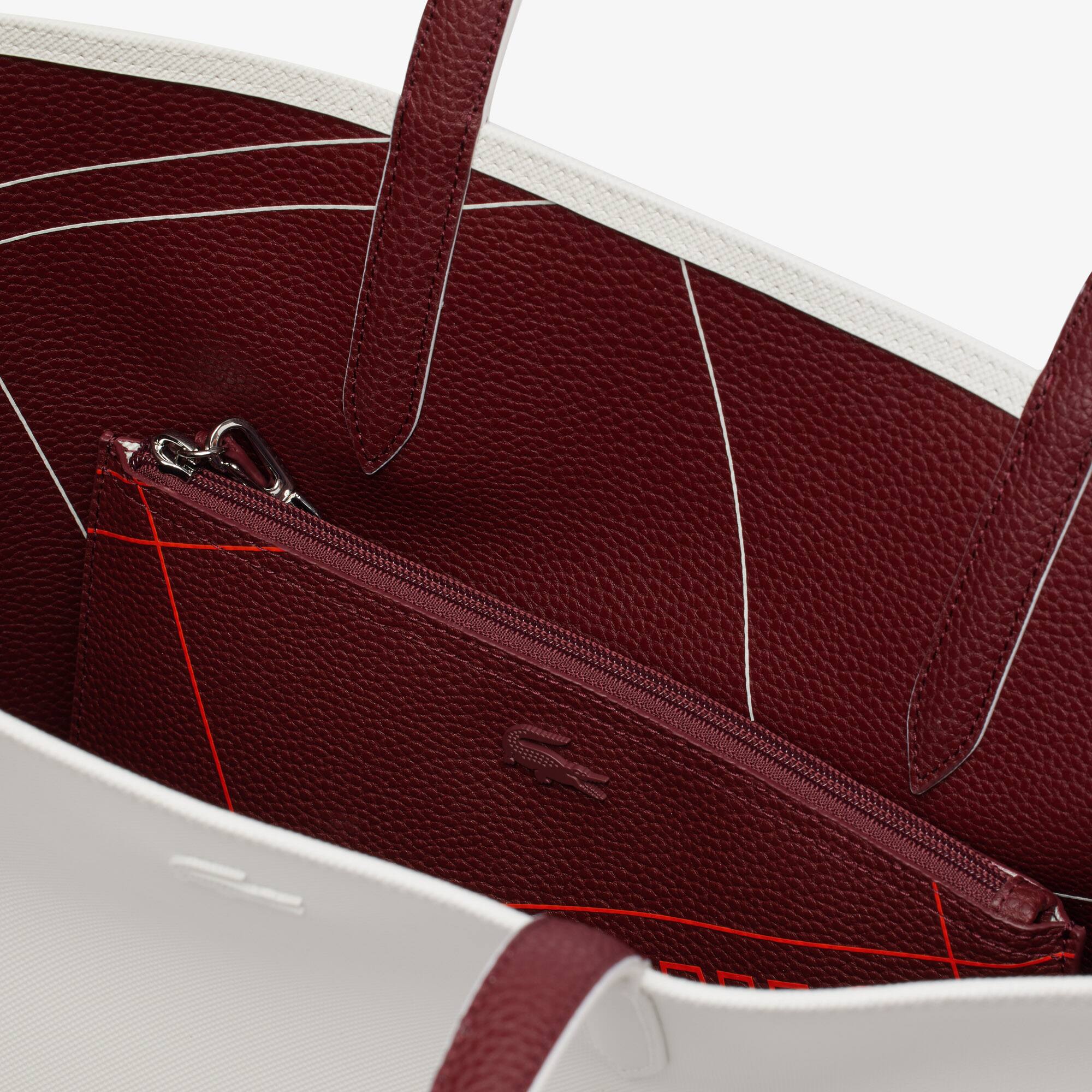 Sac cabas Anna en toile enduite réversible Sacs à main & Cabas - Blanc - Lacoste - Femme