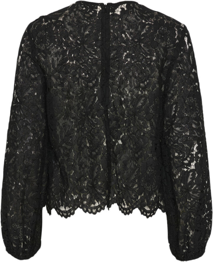 Soaked in Luxury SLHanni Blouse LS Black