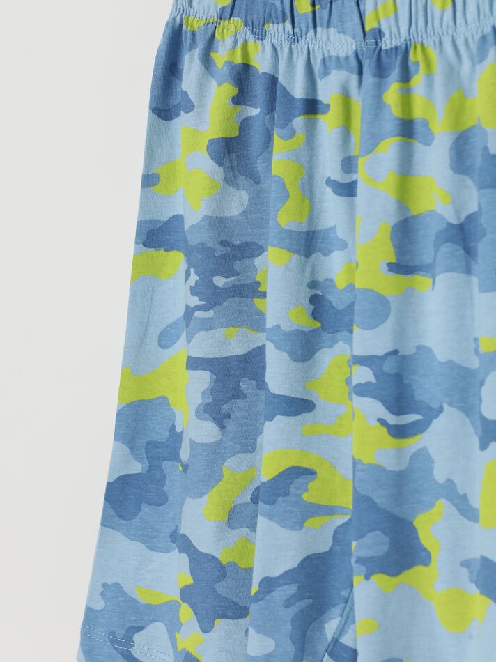 Conjunto de pijama estampado - Azul celeste