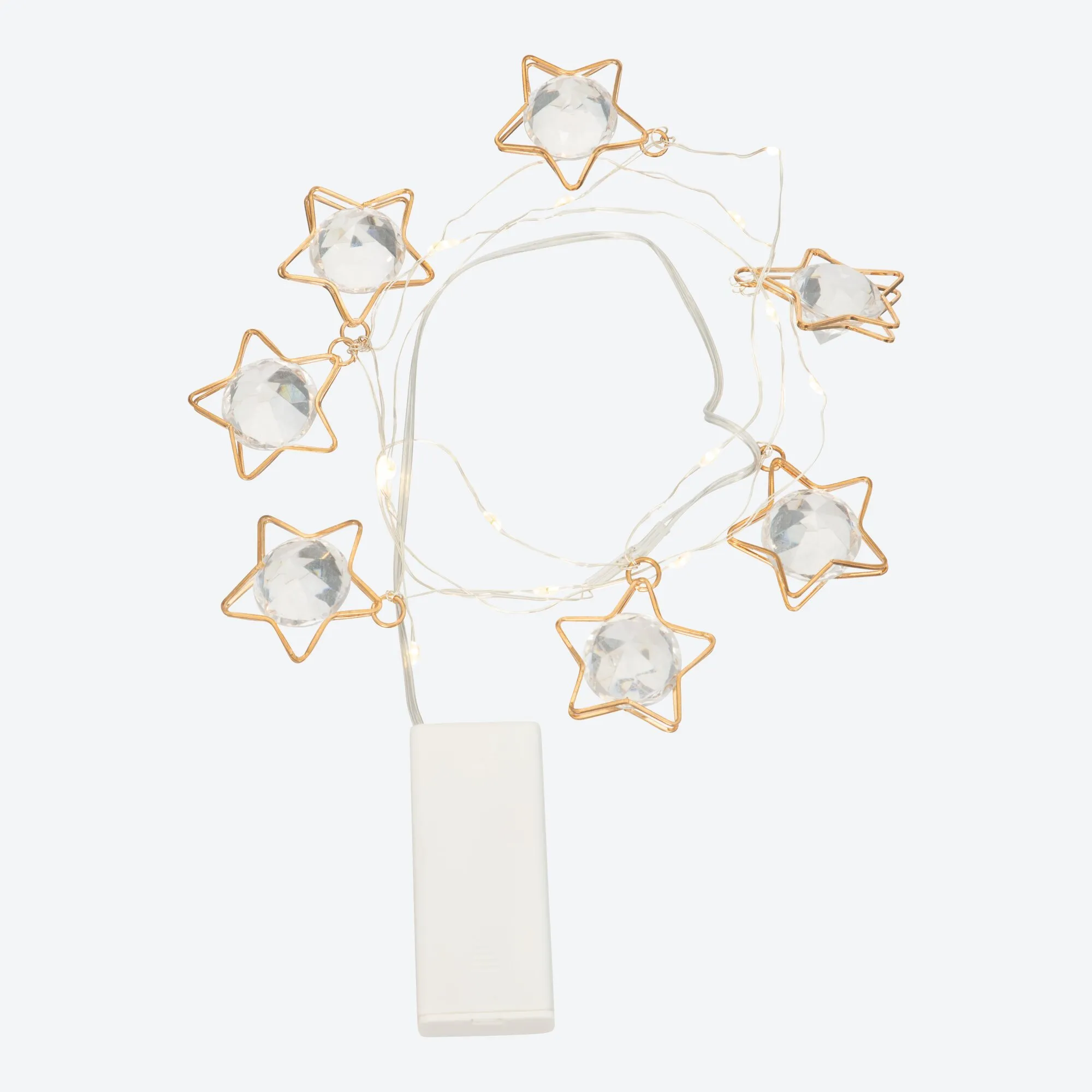 Mikro-LED-Lichterkette im Sterndiamanten-Design, ca. 170cm